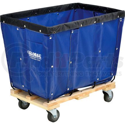 Global Industrial 800354BL Global Industrial&#8482; KD, 8 Bushel, Blue Vinyl Basket Bulk Truck