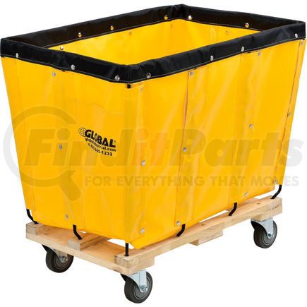 Global Industrial 800354YL Global Industrial&#8482; KD, 8 Bushel, Yellow Vinyl Basket Bulk Truck