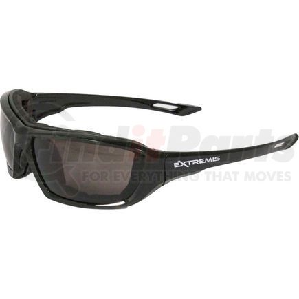 Radians XT1-21 Radians&#174; XT1-21 Extremis&#153; Foam Lined Frame Safety Glasses, Smoke A/F Lens, Black Frame