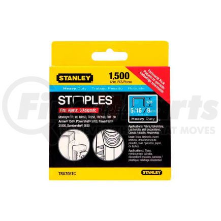 Stanley  TRA705TCS Stanley TRA705TCS Heavy-Duty Narrow Crown Staples 5/16", 1,500 Pack