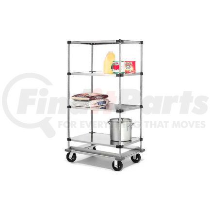 Global Industrial 987463 Nexel&#174; Stainless Steel  Shelf Truck with Dolly Base 48x18x93 1600 Lb. Cap.