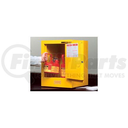 Justrite 890420 Justrite Flammable Liquid Cabinet, 4 Gallon, Self-Close Single Door Vertical Storage