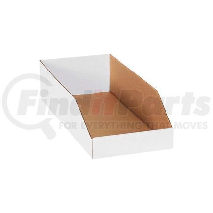 The Packaging Wholesalers BSBINBWZ818 Global Industrial&#153; 8" x 18" x 4-1/2" Open Top White Corrugated Bin Box