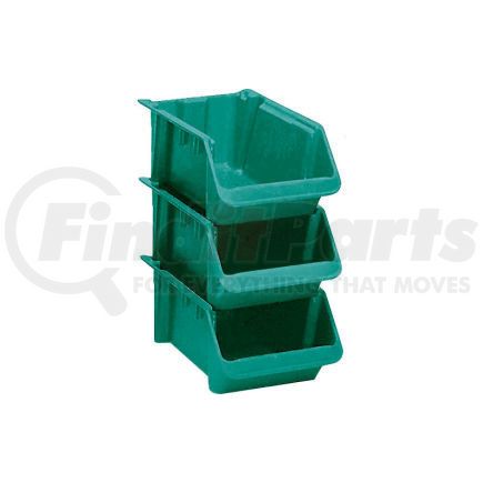 LEWISBins+ SH2411-8GREEN LEWISBins Fiberglass Stack & Nest Hopper Bin, 11-1/2"W x 24"D x 8"H, Green