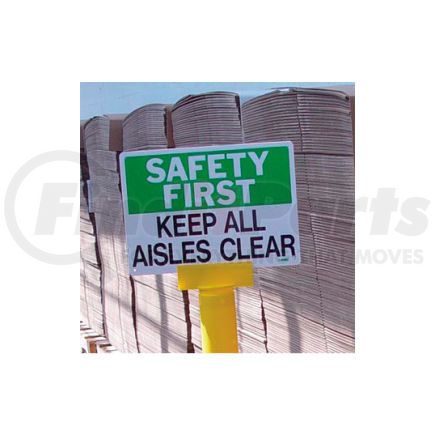 National Marker Company HDSAY National Marker Company Warning Post Sign Adapter, Yellow