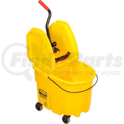 Rubbermaid FG757788YEL Rubbermaid WaveBrake&#174; 2.0 Mop Bucket & Wringer Combo w/Down Press, 35 Qt. FG757788YEL