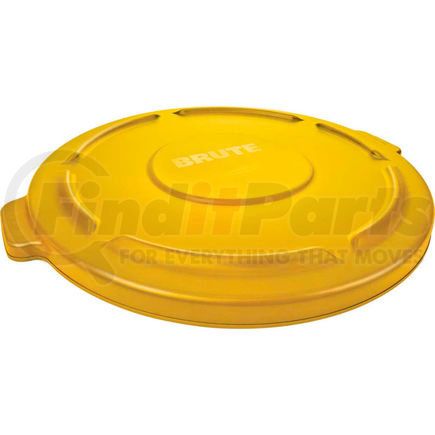 Rubbermaid FG261960YEL Rubbermaid&#174; Commercial Flat Lid For 20 Gallon Round Trash Container, Yellow