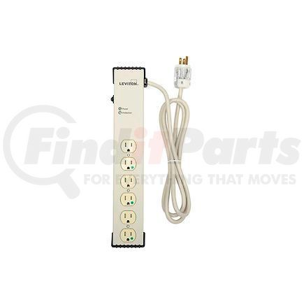 Leviton 5300-HTS Medical Grade Surge Protected Power Strip, 6 Outlets, 15A, 952 Joules, 6' Cord