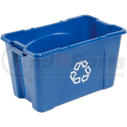 Rubbermaid FG571873BLUE Rubbermaid&#174; Recycling Bin, 18 Gallon, Blue