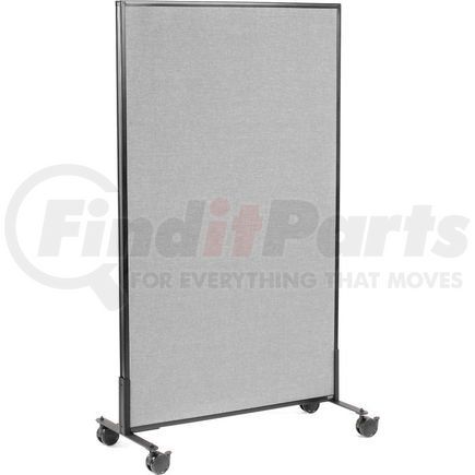 Global Industrial 694956MGY Interion® Mobile Office Partition Panel, 36-1/4"W x 63"H, Gray