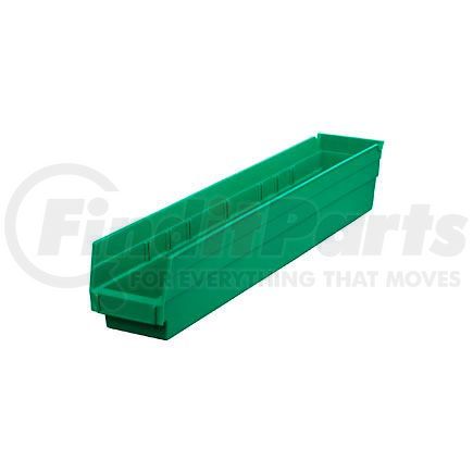 Quantum Storage Systems QSB105GN Global Industrial&#153; Plastic Nesting Storage Shelf Bin 4-1/8"W x 23-5/8"D x 4"H Green