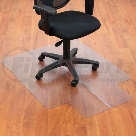 Aleco 130225 Interion&#174; Office Chair Mat for Hard Floor - 36"W x 48"L with 20" x 10" Lip - Straight Edge