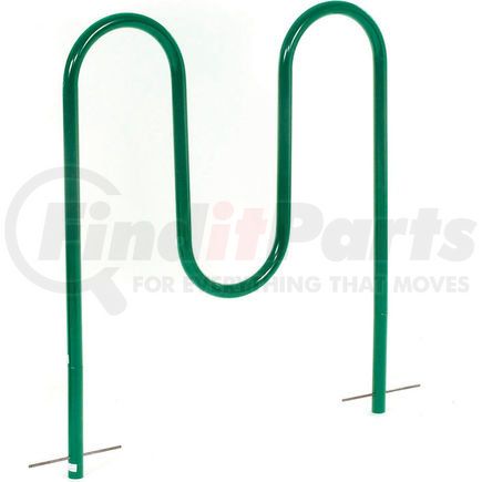 Global Industrial 652777GGN Global Industrial&#8482; 5-Bike Wave Bike Rack, Green, Below Ground Mount