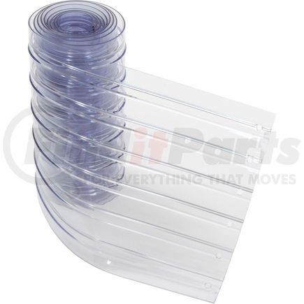 TMI 000-786CP18 Replacement 12" x 10' Scratch Resistant Ribbed Clear Strip for Strip Curtains