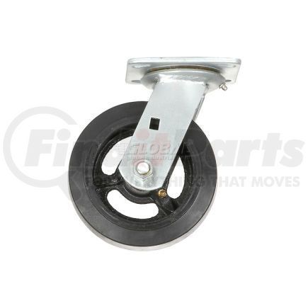 Global Industrial 62-6ML Global Industrial™ Heavy Duty Swivel Plate Caster 6" Mold-on Rubber Wheel 500 lb. Capacity