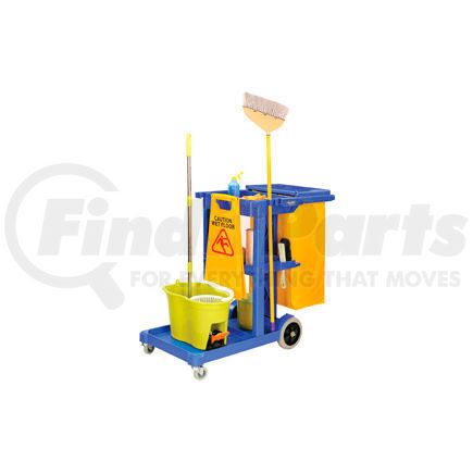 Global Industrial CA1700 Global Industrial&#8482; Janitor Cart Blue with 25 Gallon Vinyl Bag