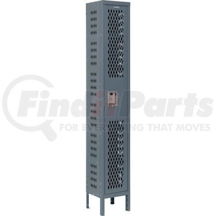 Global Industrial 493142GY Global Industrial&#153; Infinity&#174; Single Tier 1 Dr Ventilated Locker,12"Wx12"Dx72"H,Unassembled