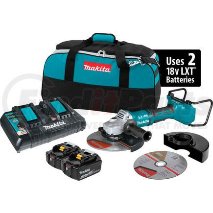 Makita XAG13PT1 Makita&#174; LXT&#174; Cordless 9" Paddle Switch Cut-Off/Angle Grinder Kit, 5.0Ah, 18V X2, Li-Ion