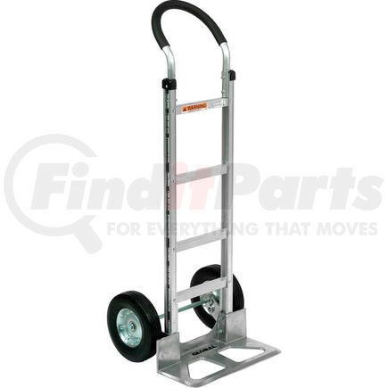 Global Industrial 168258 Global Industrial&#8482; Aluminum Hand Truck - Curved Handle - Semi-Pneumatic Wheels