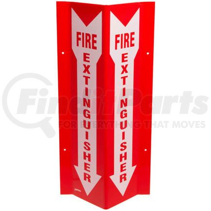 Brady SP818V Brady&#174; SP818V Fire Extinguisher "V" Sign, 2 Sided, Tall, Acrylic, 8-1/2"W x 18"H