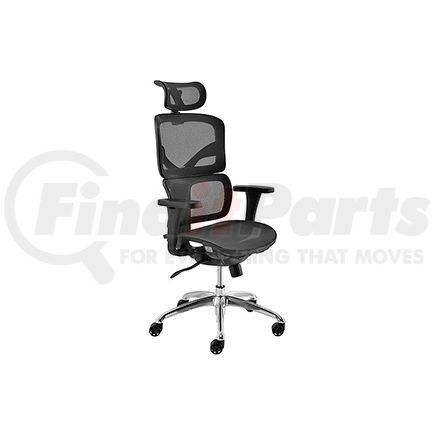 Global Industrial SL-F12ABK Interion&#174; Ergonomic Chair With High Back & Adjustable Arms, Mesh, Black