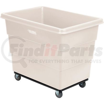 Global Industrial 800315WH Global Industrial&#8482; Plastic Bulk Box Truck, 16 Bushel, Steel Chassis Base White