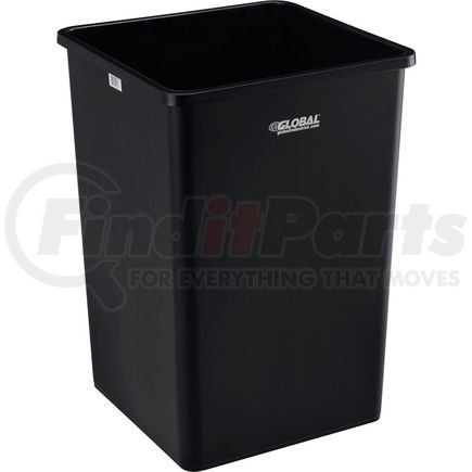 Global Industrial XDL-130BBK Global Industrial&#153; Square Plastic Trash Container, Garbage Can - 35 Gallon Black