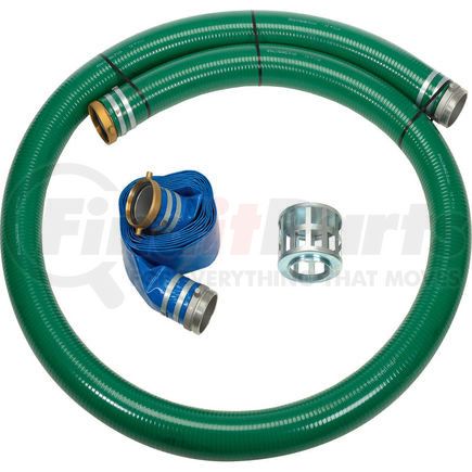 Apache 98128667 4" Trash Pump Hose Kits w/ Aluminum Couplings and Fittings