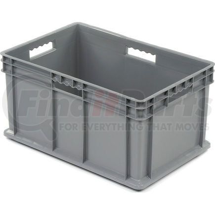 Akro Mils 37682GREYGBL Global Industrial&#153; Solid Straight Wall Container, 23-3/4"Lx15-3/4"Wx12-1/4"H, Gray