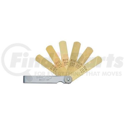 Proto J000BR Proto J000BR 6 Blade Non-Magnetic Feeler Gauge Set, 1/2" x 3" Blades