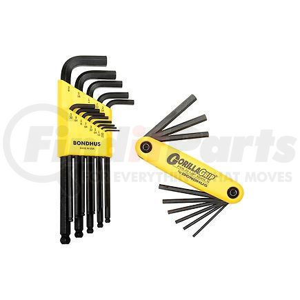 Bondhus Corp. 14189 Bondhus 14189 Bonus Pack - Balldriver L-wrench Set 10937 & Gorilla Grip Fold-up Set 12589