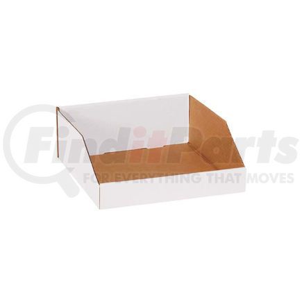 The Packaging Wholesalers BSBNMT12124 Global Industrial&#153; 12" x 12" x 4-1/2" Open Top White Corrugated Bin Box