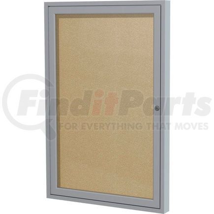 Ghent PA12418VX-181-GLBL Ghent Bulletin Board - 1 Door - Caramel Vinyl w/Silver Frame - 24" x 18"