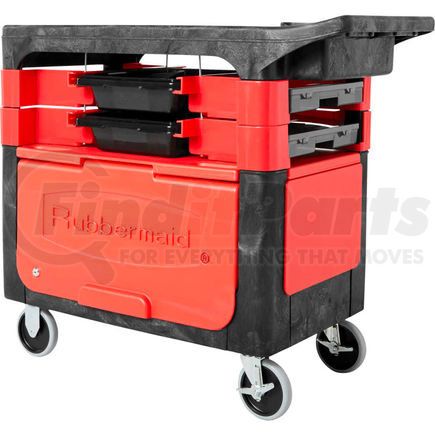 Rubbermaid FG618088BLA Rubbermaid&#174; 6180-88 Black Trades Cart with Locking Cabinet