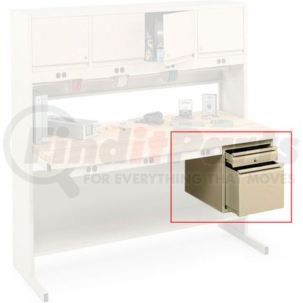 Edsal CWP2P Edsal Two-Drawer Pedestal For Premier Electric Workstations