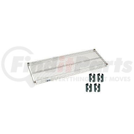 Global Industrial 990168A Nexelate&#174; Silver Epoxy Wire Shelf 48 x 24 with Clips