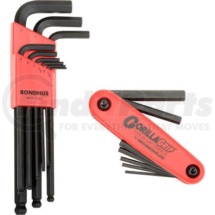 Bondhus Corp. 14187+14189 Bondhus 14187 & 14189 Bonus Pack - Balldriver L-wrench Set & Gorilla Grip Fold-up Set