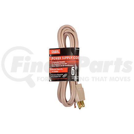 General Cable 04195.60.17 Carol 04195.60.17 6' Air Conditioner Replacement Cord, 14awg 15a/125v - Beige