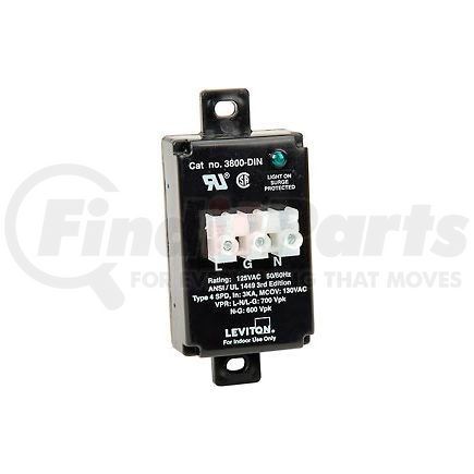 Leviton 3800-DIN Leviton 3800-DIN DIN-Rail Mount Equipment Cabinet Surge Protection Device