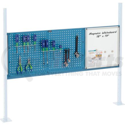 Global Industrial 319174BL Global Industrial&#153; Panel Kit for 60"W Workbench 18"W Whiteboard & 36"W Pegboard, Mount Rail BL