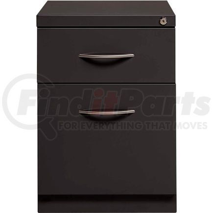 Hirsh Industries Inc 22435 Interion&#174; 2 Drawer Box/File Pedestal - 21-3/4"H - Charcoal