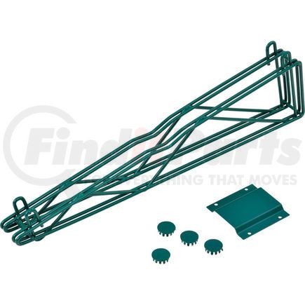 Precision Sourcing DAB24G Nexel&#174; Poly-Green&#174; 24" Double Arm Fixed Wall Bracket