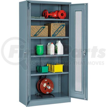 Global Industrial 270021GY Global Industrial™ Storage Cabinet With Expanded Metal Door Assembled 36x18x78 Gray