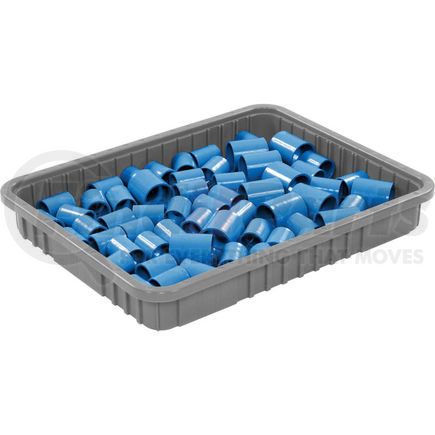 Quantum Storage Systems DG93030GY Global Industrial&#153; Plastic Dividable Grid Container - DG93030, 22-1/2"L x 17-1/2"W x 3"H, Gray