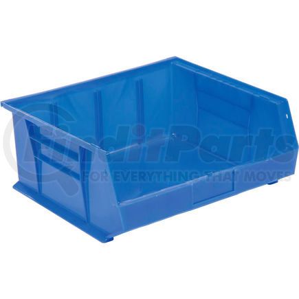 Quantum Storage Systems QUS250BL Global Industrial&#153; Plastic Stack & Hang Bin, 16-1/2"W x 14-3/4"D x 7"H, Blue