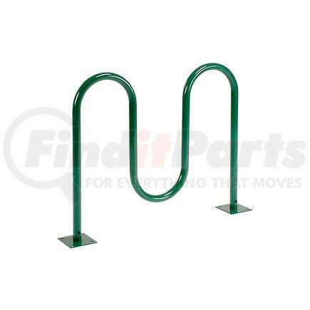 Global Industrial 652777MGN Global Industrial&#8482; 5-Bike Wave Bike Rack, Green, Flange Mount