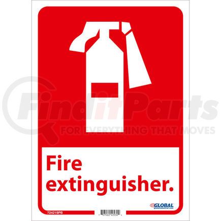 National Marker Company GLOFGA3PB Global Industrial&#8482; Fire Extinguisher Sign, 14x10, Pressure Sensitive Vinyl