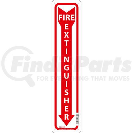 National Marker Company GLOM23R Global Industrial&#8482; Fire Extinguisher Sign, 18x4, Rigid Plastic