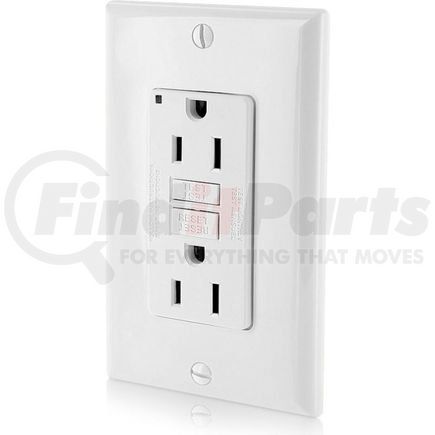 Leviton GFNT1-W Leviton GFNT1-W 15A SmartlockPro Self-Test GFCI Duplex Recpt, Ind Light, Wire Leads, White