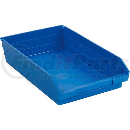 Quantum Storage Systems QSB110BL Global Industrial&#153; Plastic Nesting Storage Shelf Bin 11-1/8"W x 17-7/8"D x 4"H Blue